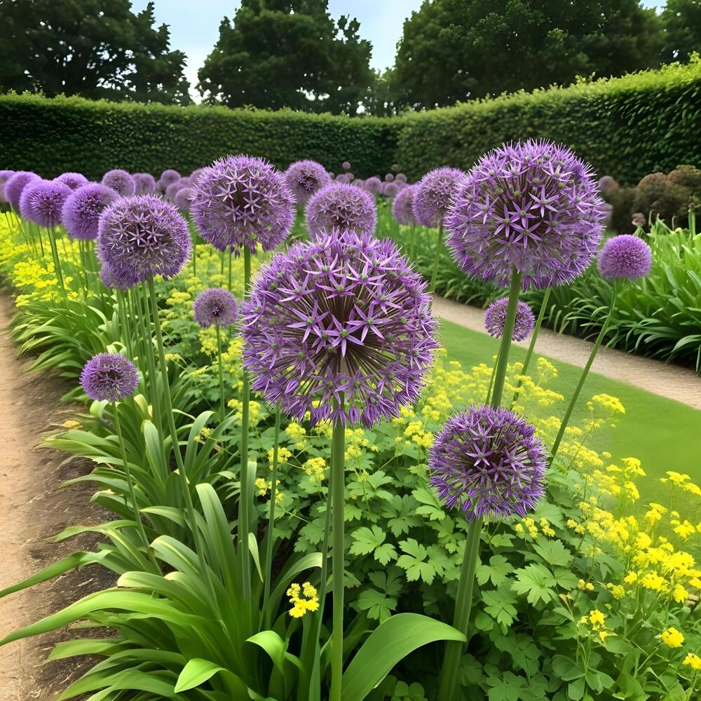 Original shop photograph: Exotenherz flower bulbs, ornamental onion Allium Christophii, 15 pieces, diameter 10–12 cm