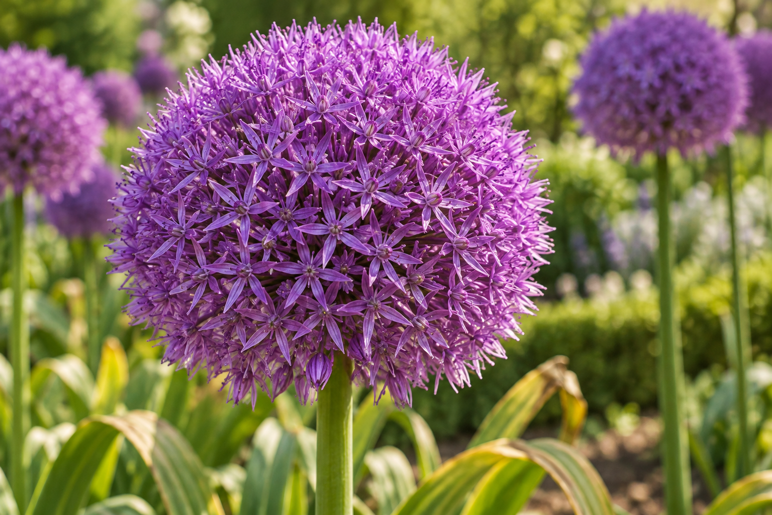 Enlarged AI detail of Allium “Globemaster”
