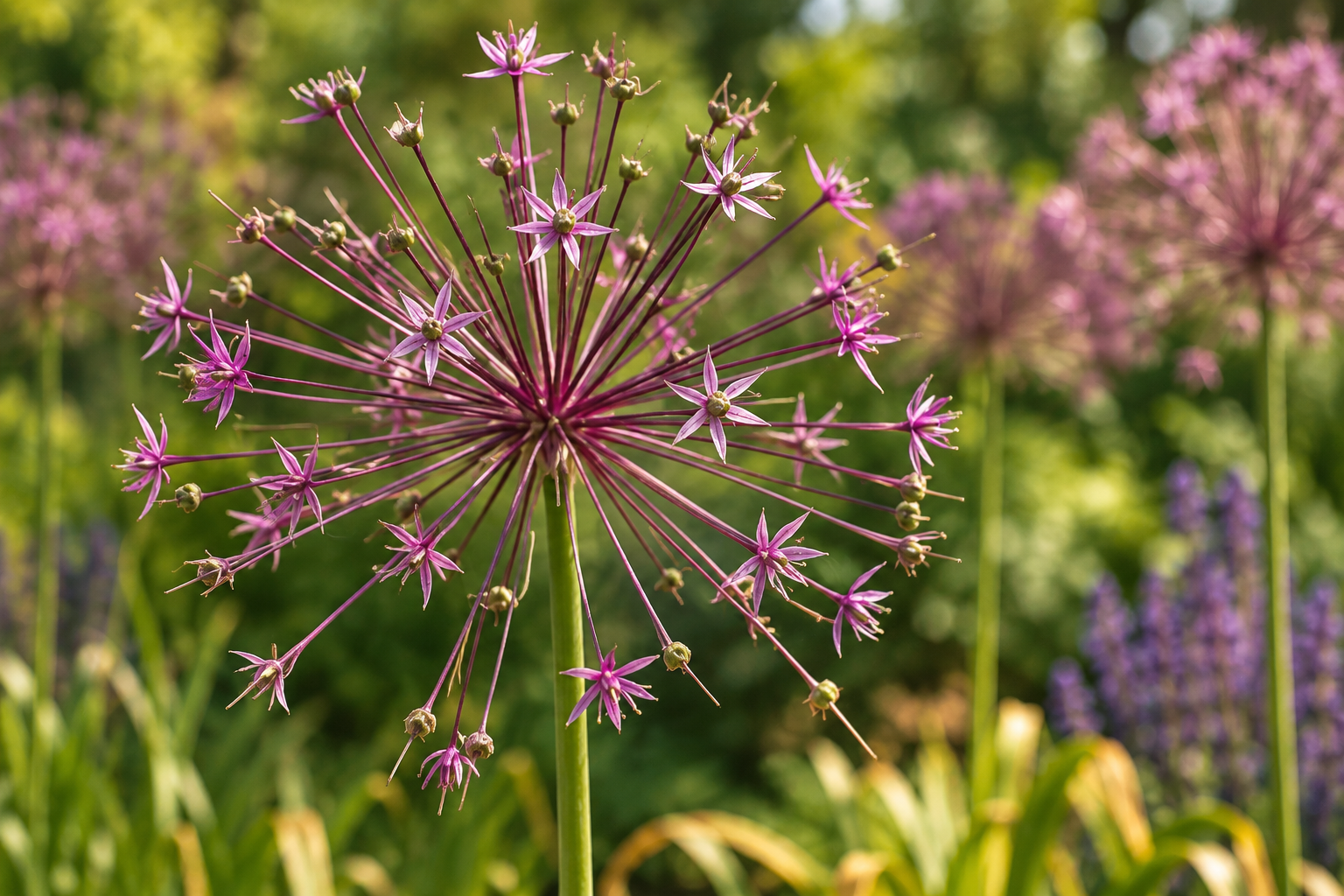 Vergrößerte KI-Detailansicht von Allium schubertii