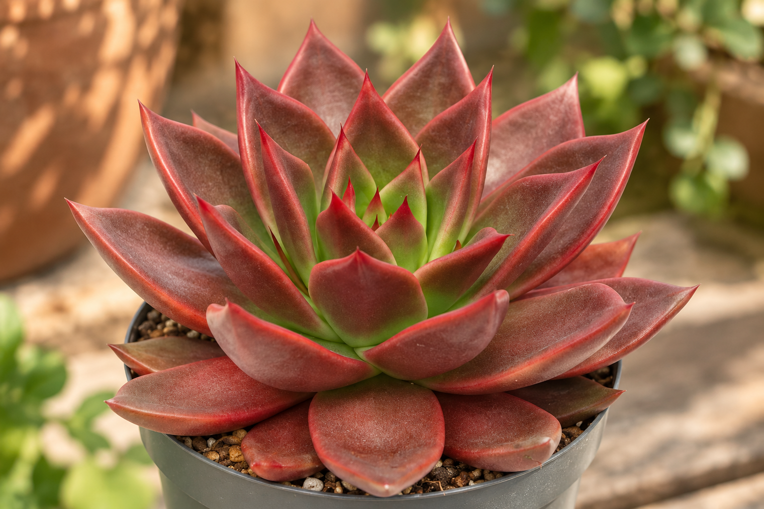 Enlarged AI-created detail of Echeveria agavoides 'Antaris'