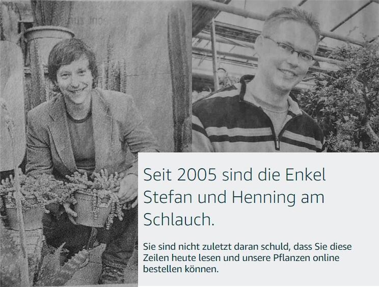 Stefan und Henning auf der historischen Unternehmensseite mit dem Hinweis auf ihren Einstieg 2005