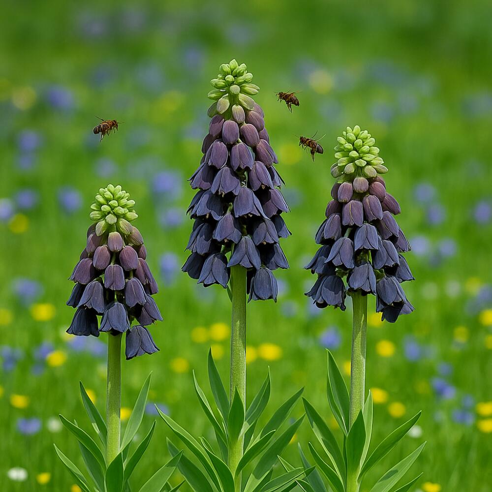 Original-Shopaufnahme: Exotenherz Blumenzwiebeln - Kaiserkrone Fritillaria persica lila ( 5 Stück)
