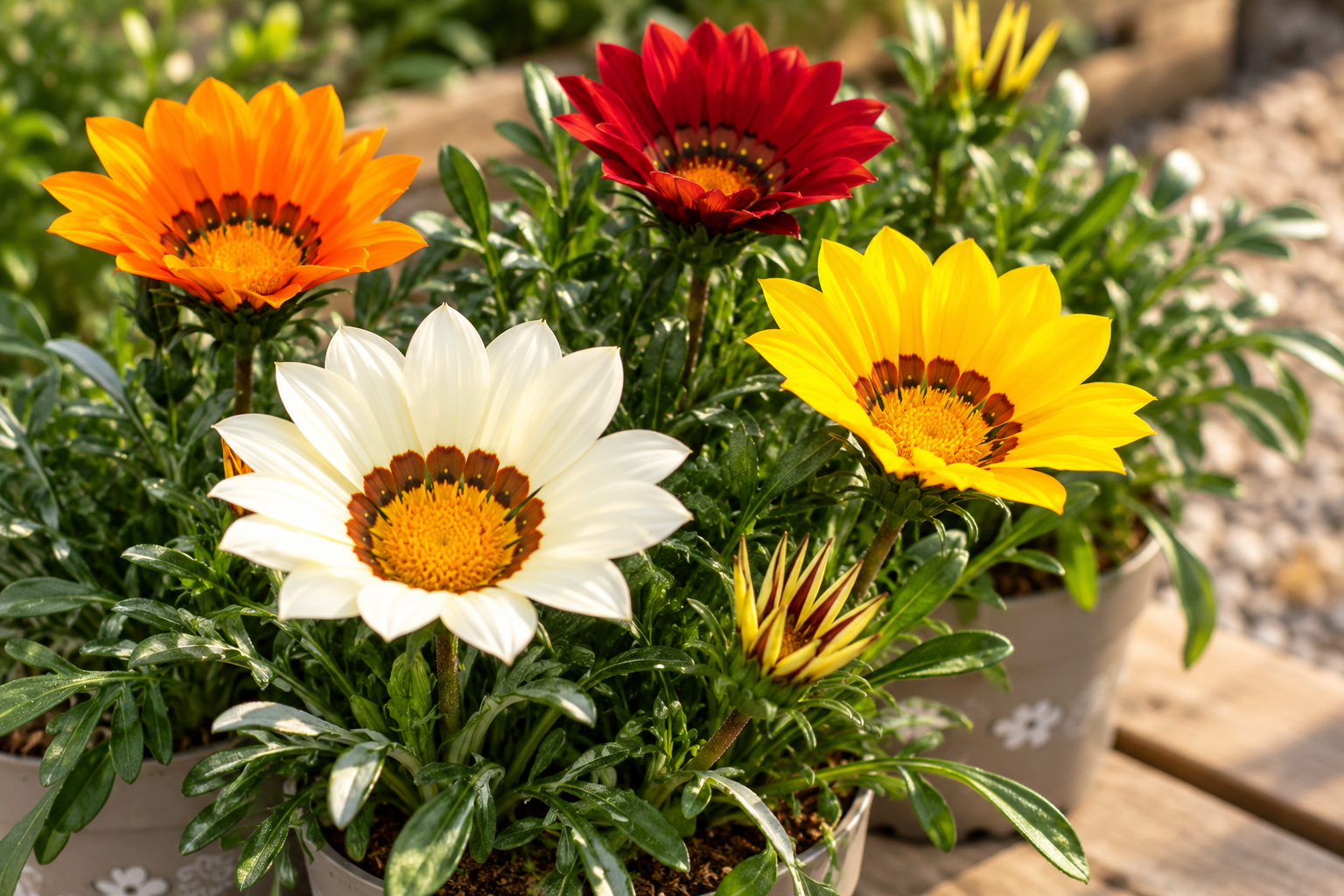 Vergrößerte KI-Detailansicht von Gazania 'Big Kisses' · Sortimentsauswahl