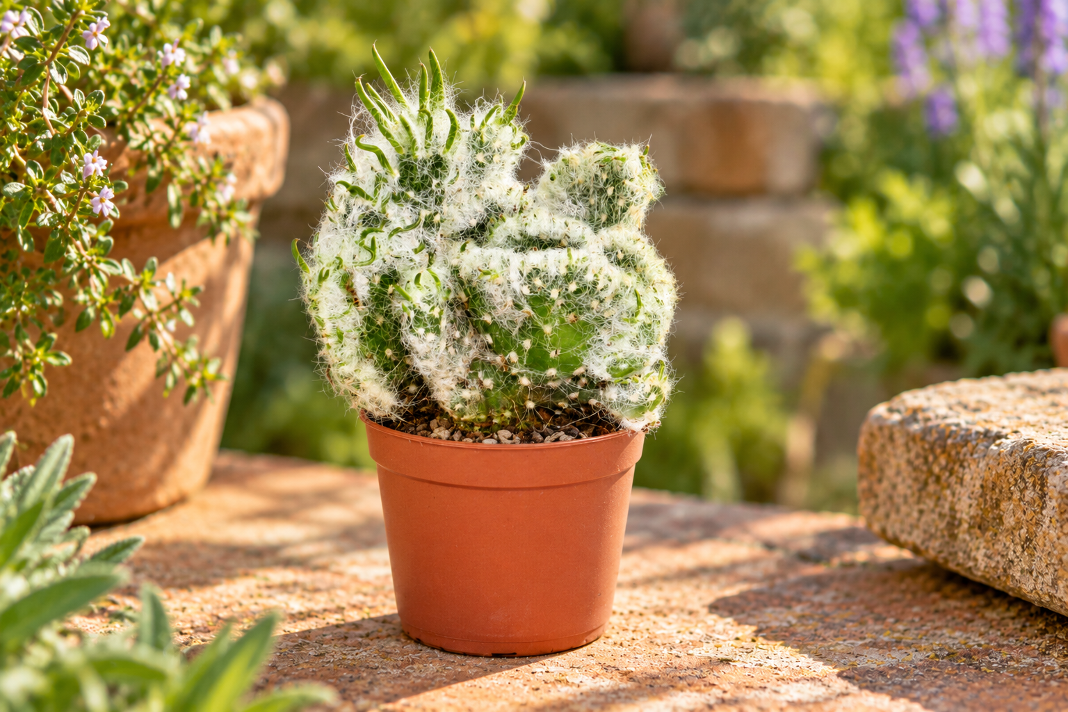 AI-created second view of Opuntia vestida cristata