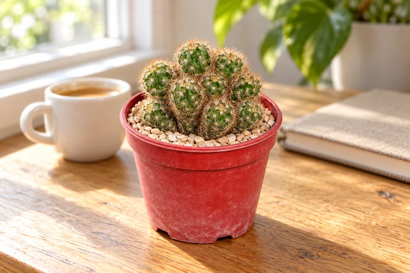 Mammillaria elongata in einer hellen, zur Liefergröße passenden Szene