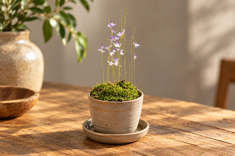 KI-gestaltete Szene mit Utricularia blanchetii · im Shop Utricularia blanchettii nach der zugehörigen Original-Shopaufnahme