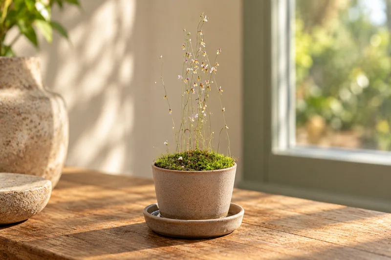 KI-gestaltete Szene mit Utricularia parthenopipes nach der zugehörigen Original-Shopaufnahme