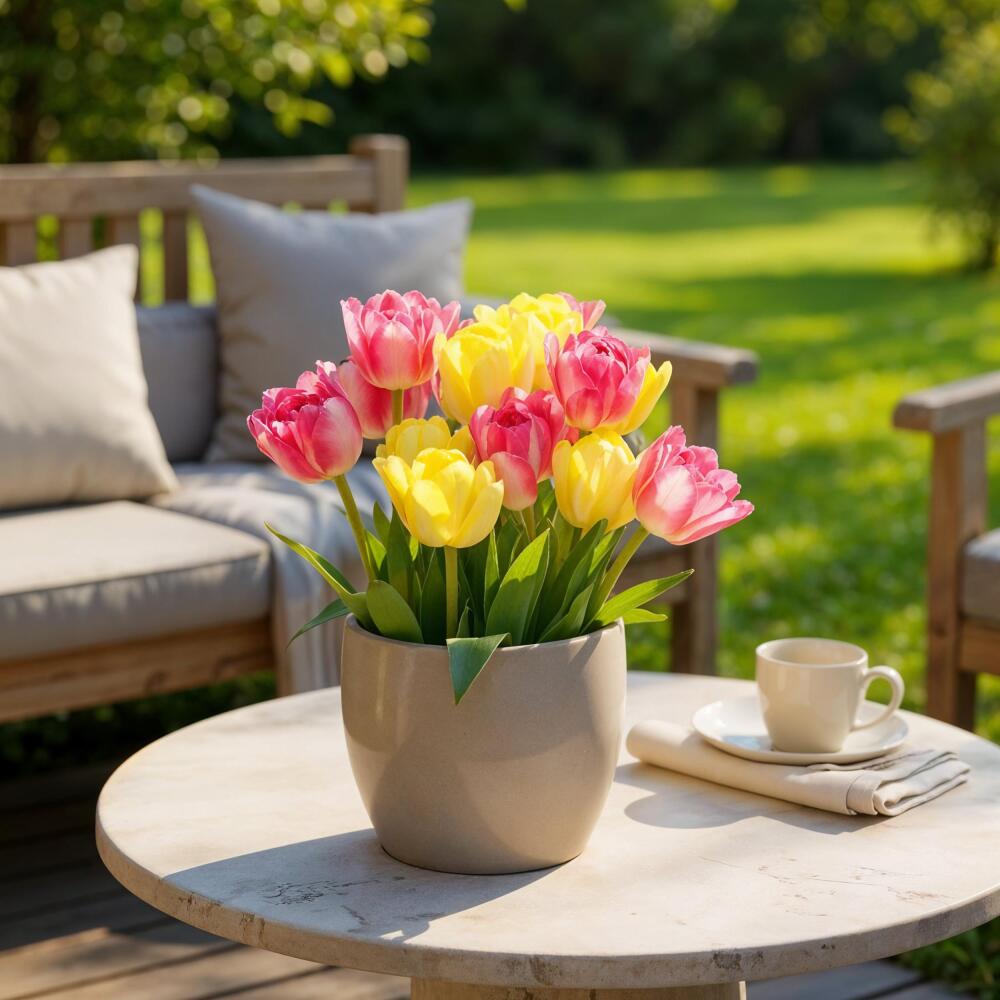Original-Shopaufnahme: Exotenherz Blumenzwiebeln - Tulpen Tulipa Foxtrot Mix (12 Stück) Durchmesser 11-12cm